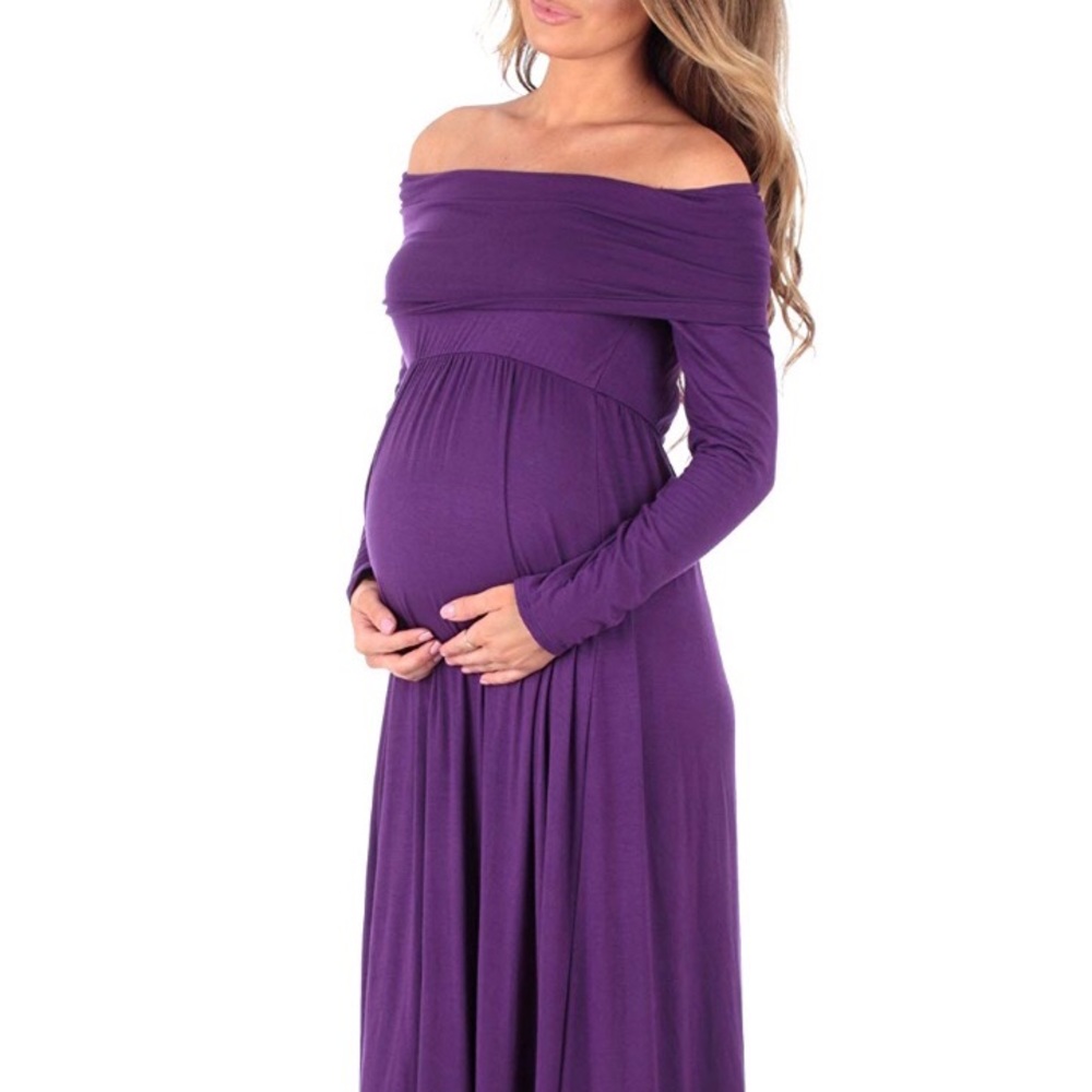*NWOT*Cowl Neck /Over The Shoulder Maternity Dress